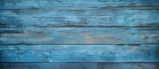Obraz premium Old, weathered blue wood plank with a simple flaking texture on its surface, perfect as a copy space image.