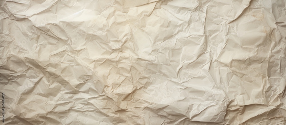 Poster vintage crumpled wrapping paper texture with copy space image.