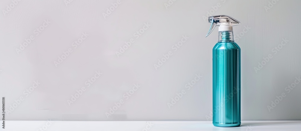 Poster air freshener for toilet. aerosol can on white background. with copy space image. place for adding t