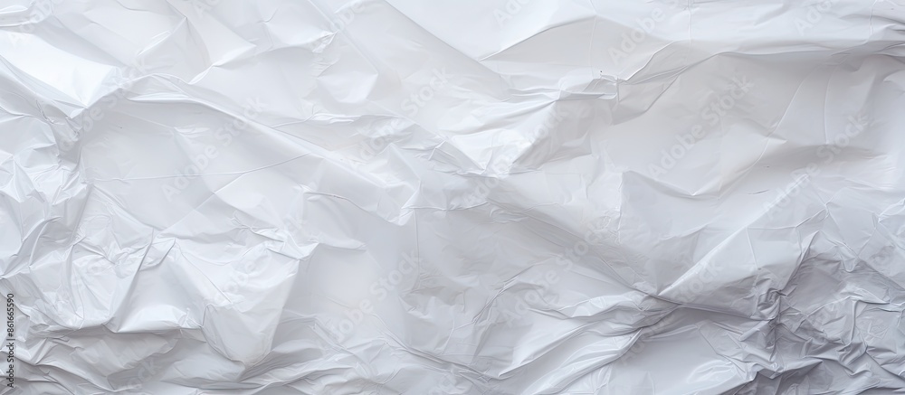 Poster texture of crumpled polyethylene film with copy space image.