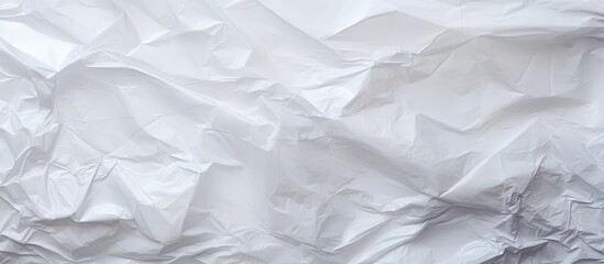 Obraz premium Texture of crumpled polyethylene film with copy space image.