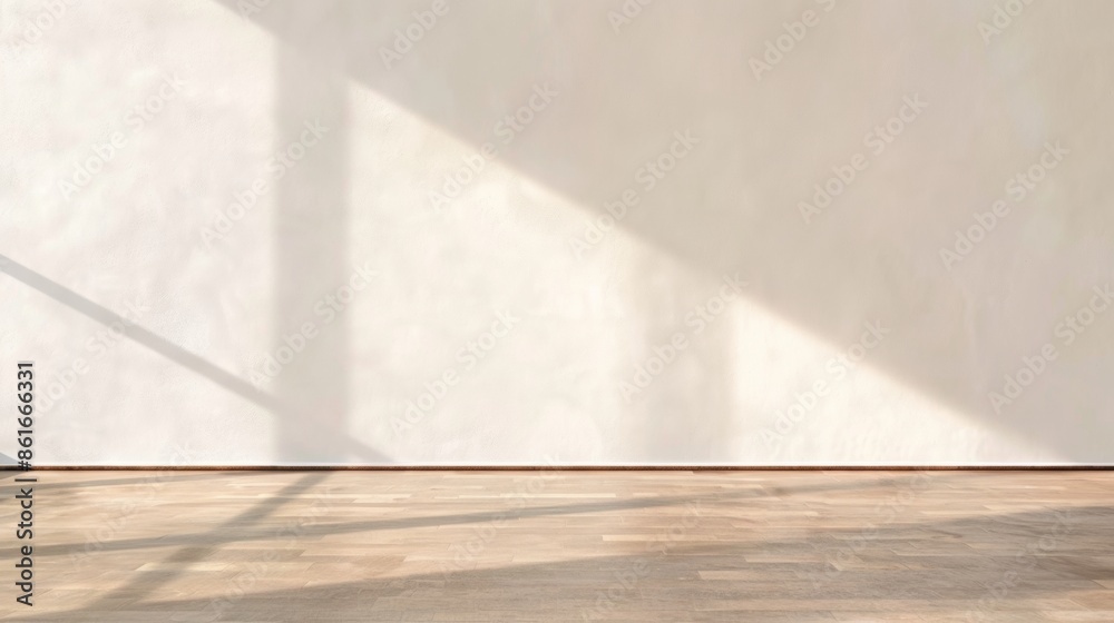 Poster serene gallery space with soft natural lighting and minimalist aesthetic featuring a smooth plaster 