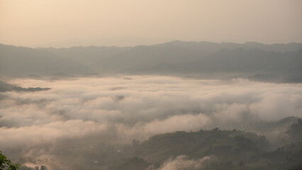 Morning view high on the mountain.