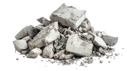 Pile of broken concrete 