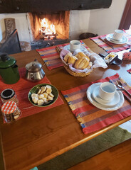 breakfast on winter day