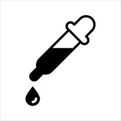 dropper icon. Pipette icon. Medicine dropper sign. vector illustration on white background. EPS 10
