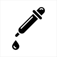 dropper icon. Pipette icon. Medicine dropper sign. vector illustration on white background. EPS 10