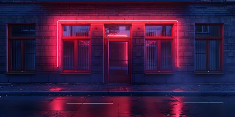 Neon art and Constructivist posters adorn private retreat librarys house gutters. Concept Neon Art, Constructivist Posters, Private Retreat, Library, House Gutters