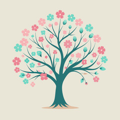 Obraz premium tree with flowers