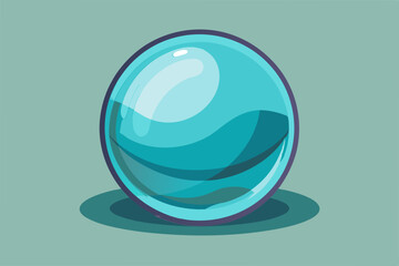 Shiny blue ball vector