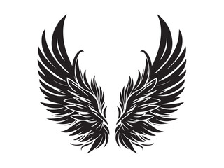 Obraz premium Angel Wings Logo - silhouette Vector illustration t-shirt logo design