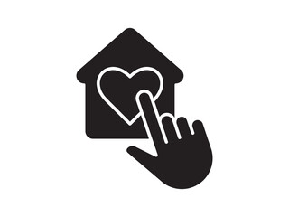 Icon a house representation, isolated against a clean background. This simple vector symbol evokes a sense of warmth and security, embodying the concept of home.