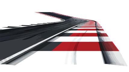 F1 international asphalt race track partially covered