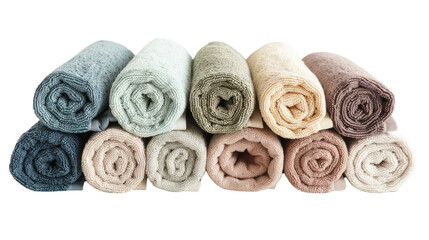 Rolled towels, transparent background PNG