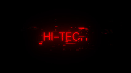 Obraz premium 3D rendering hi tech text with screen effects of technological glitches