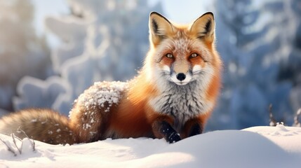 A red fox 