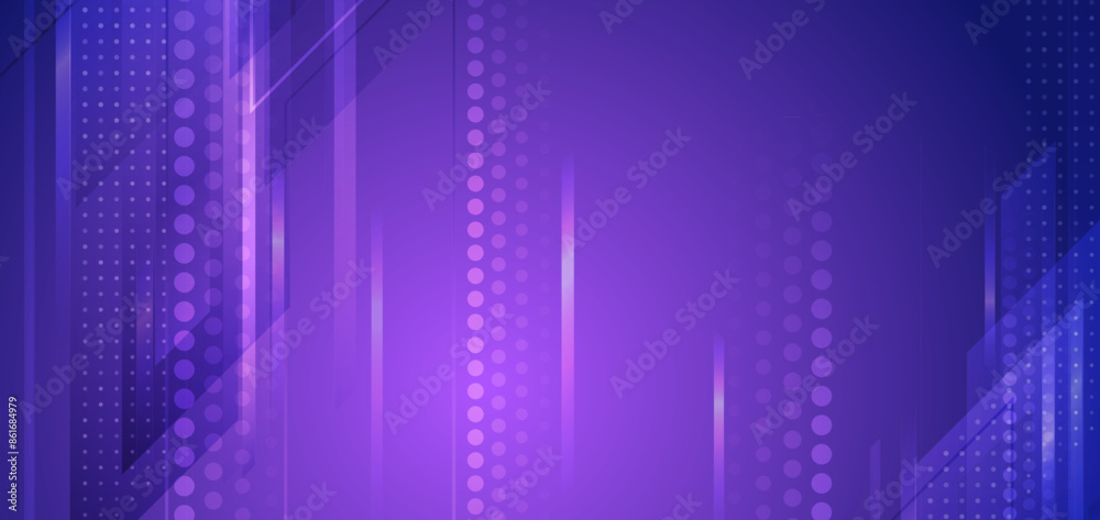 Aufkleber High computer technology design. Modern science vector presentation. Abstract lines and glow, futuristic concept. Data transfer and protection, internet communication on a blue background.
