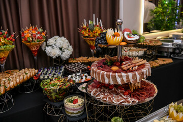 Catering wedding buffet for events