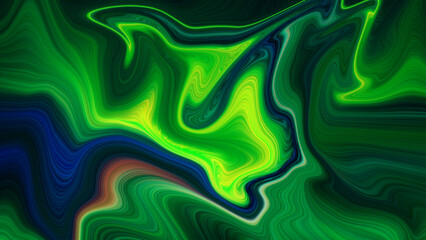 4K Abstract green and blue fluid background and wallpaper. Aurora Borealis themed wallpaper.
