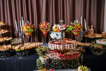 Catering wedding buffet for events