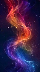 Obraz premium Colorful smoke flowing through space