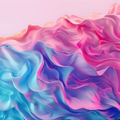 Fototapeta premium Dynamic Tie-Dye Fluid Gradient Abstract 3D Digital Art Backdrop for Music Festival