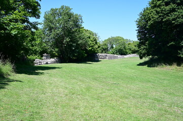 Remains of a Norman castle from the 11th century in the UK. 