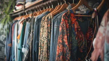 Vibrant Vintage Boutique Sustainable Fashion with Chic Secondhand Flair
