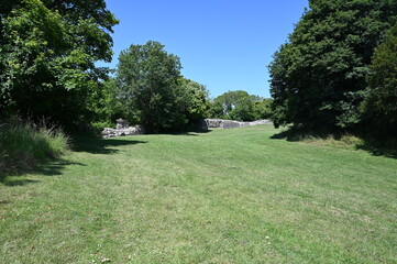 Remains of a Norman castle from the 11th century in the UK. 