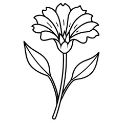 Obraz premium Hand-drawn, a basic sketch of a flower 