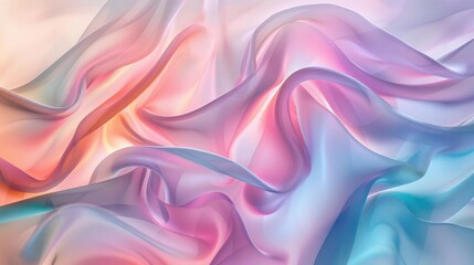 Fototapeta premium soft pastel abstract textile wallpaper background soothing folds of drapery decorative oversized digital art