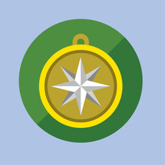 Compass Navigation Guide Flat Icon