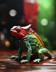 Fototapeta premium green iguana 