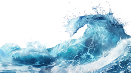 Sea wave, transparent background PNG