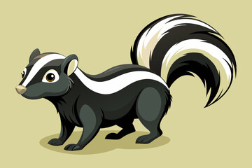 zodiac sign pisces, skunk  icon vector illustration, skunk silhouette of a skunk isolated on a white background, eps, png, svg,  skunk vector