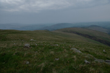 mountain landscape with clouds