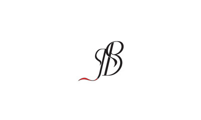 JB, BJ , J , B , Abstract Letters Logo Monogram	