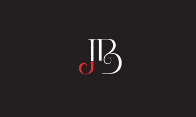 Obraz premium JB, BJ , J , B , Abstract Letters Logo Monogram 