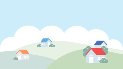 city and village background design
