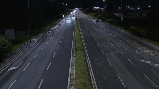 time-lapse, cars, night, lights, traffic, speed, highway, Milan, Milano, Linate, business, climate change, metropoly