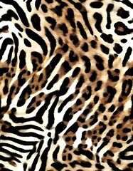 
zebra and leopard, modern zebra and leopard background, mixed texture, animal background