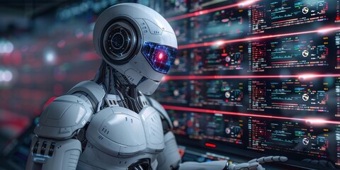 AI analyzing indicators for cryptocurrency trading in graphic.