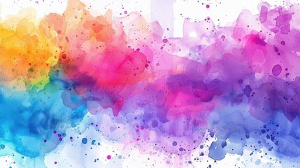Obraz premium vibrant abstract watercolor splashes and splatters colorful artistic background
