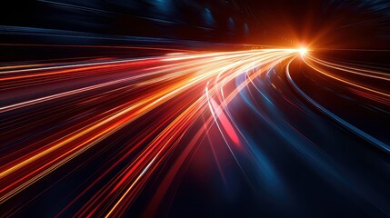 background dark flare lens gital lighting abstract light sun blue star speed space night bright sky road red shine design flash fractal car illustration orange ray motion.