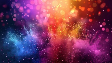 Fototapeta premium vibrant explosion of colorful holi powder paint indian festival of colors celebration illustration