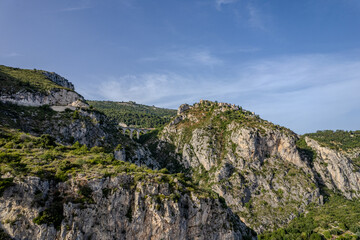 Fototapeta premium Aerial summer view of Èze, French Riviera (Côte d'Azur), France