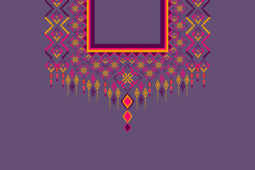Decorative design for neckline Geometric shapes.