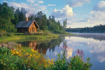 Fototapeta premium ein Traum am Fluss