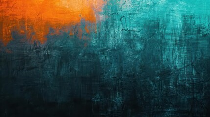 Obraz premium vibrant teal orange and black gradient background texture
