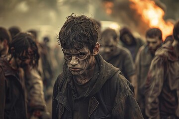 Fototapeta premium Zombie Apocalypse Survivor.